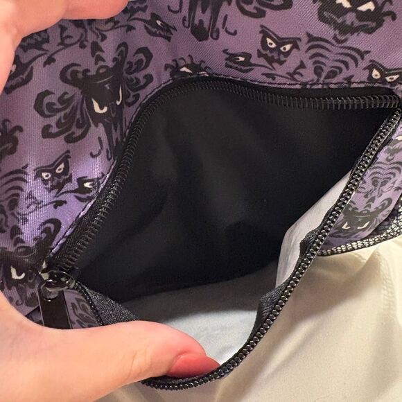 Haunted Mansion Wallpaper Chest Sling Bag Travel Shoulder Daypack Unisex Pur NEW - Picture 3 of 5